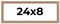 Panoramic Deco Brown Picture Frame - UV Acrylic, Foam Board Backing, Hanging Hardware
